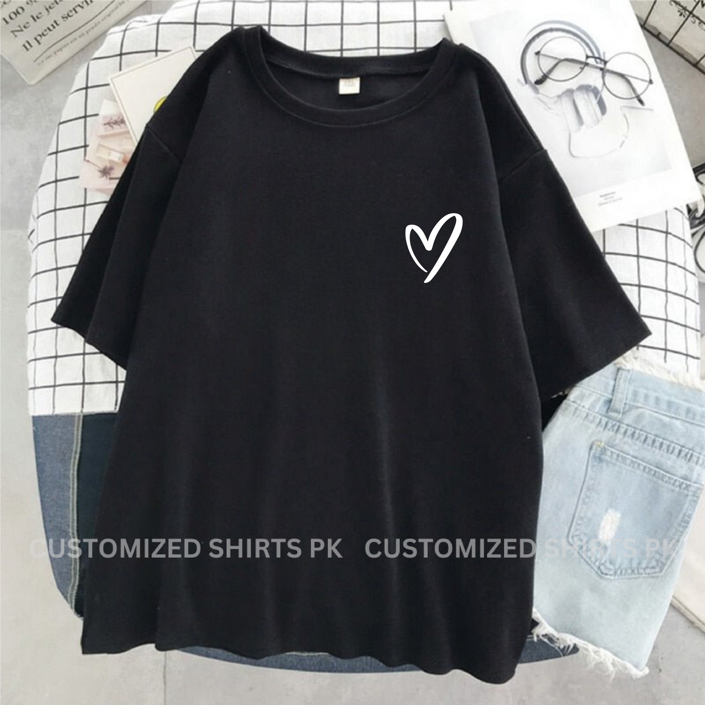 Heart Black T-shirt