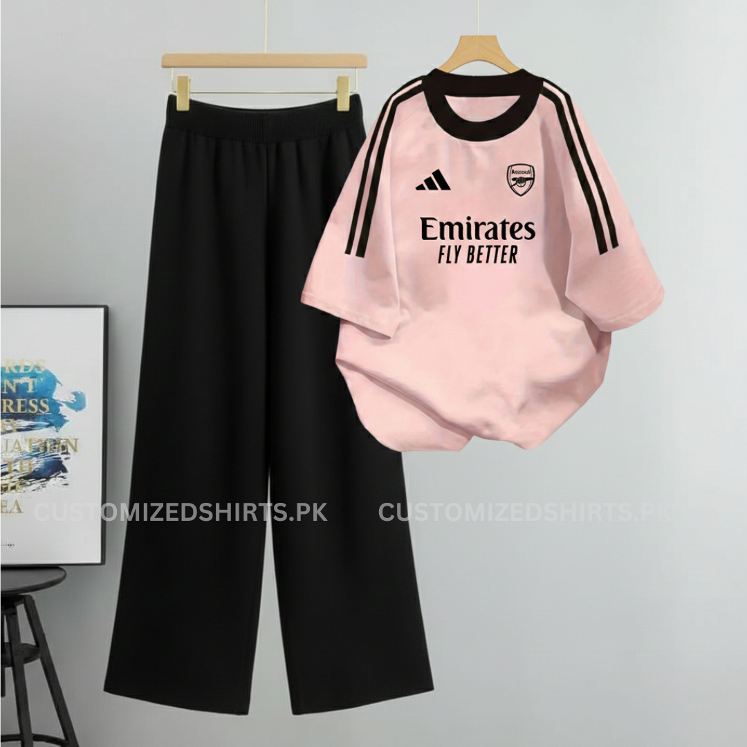 Pink Emirates Oversized & Black Flapper
