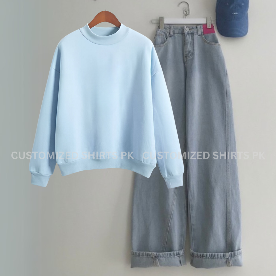 Sky Sweatshirt & Ice Blue Jeans