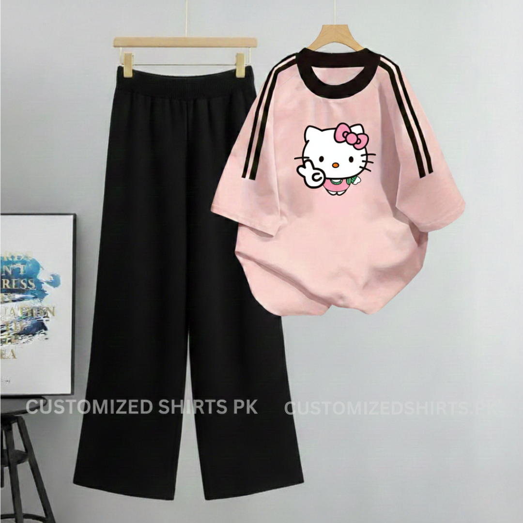 Hello Kitty Pink Tee & Black Flapper