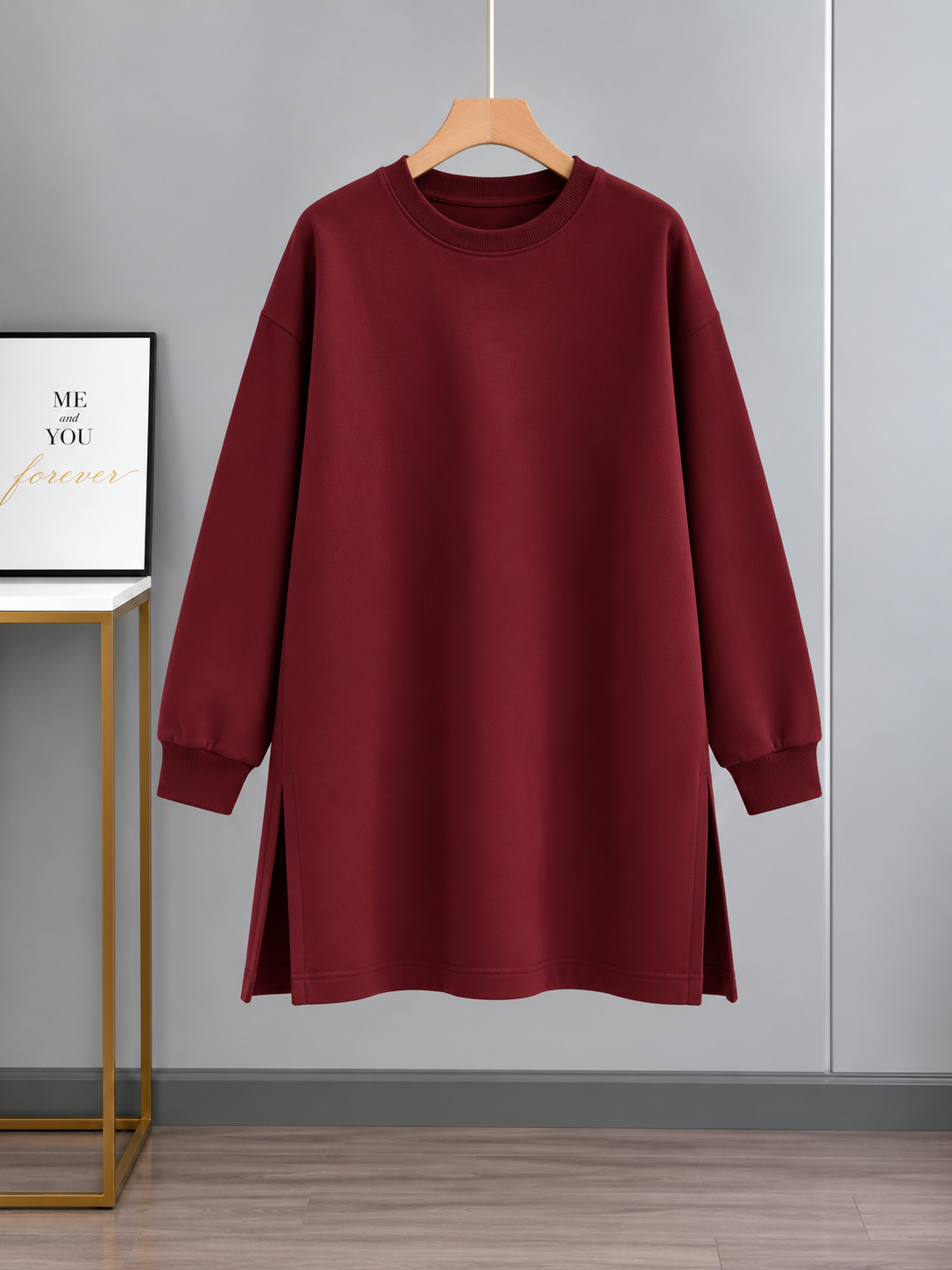 Maroon Long Sweatshirt