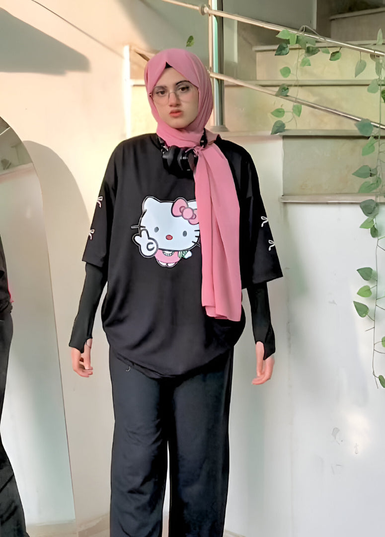 Pookie Black Tee & Black Flapper