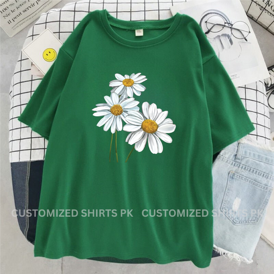 Green Flowers T-Shirt