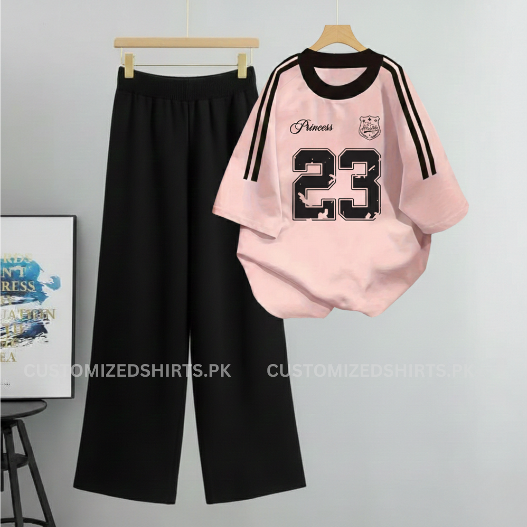 Princess Pink Oversized & Black Flapper