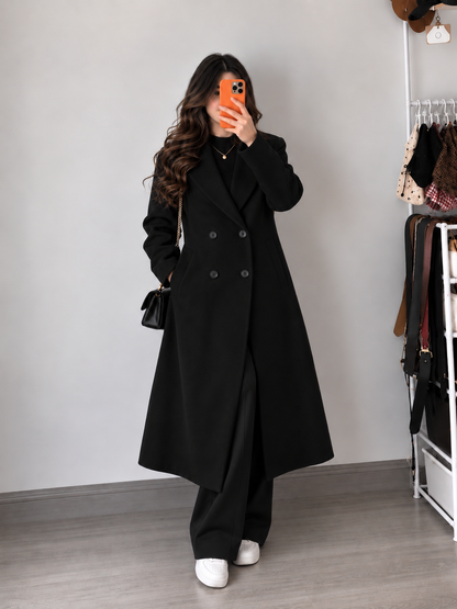 Midnight Black Long Coat
