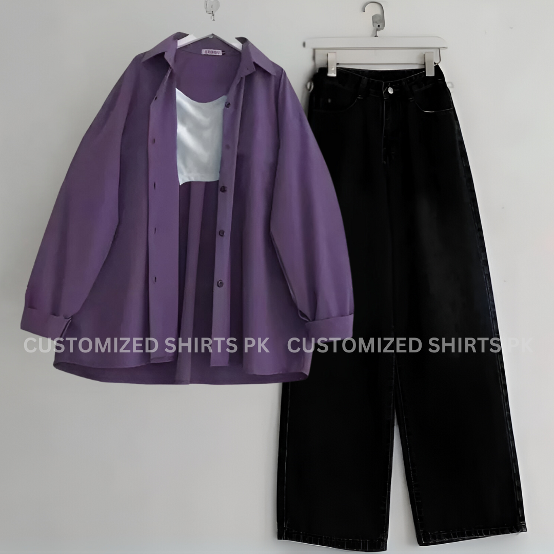 Purple Button Down Shirt With Black Jeans