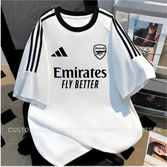 Emirates Printed White  Oversized T-shirt