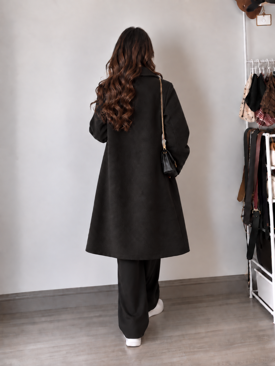 Midnight Black Long Coat