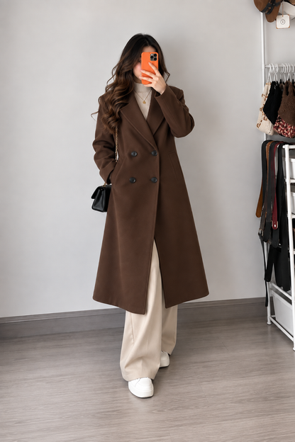 Mocha Brown Long Coat