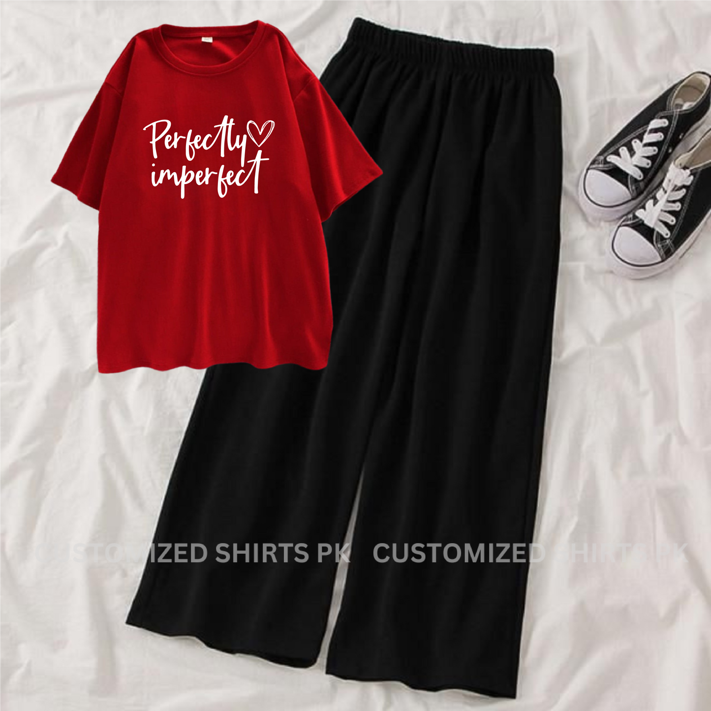 Perfectly Imperfect Tee Red & Black Flapper