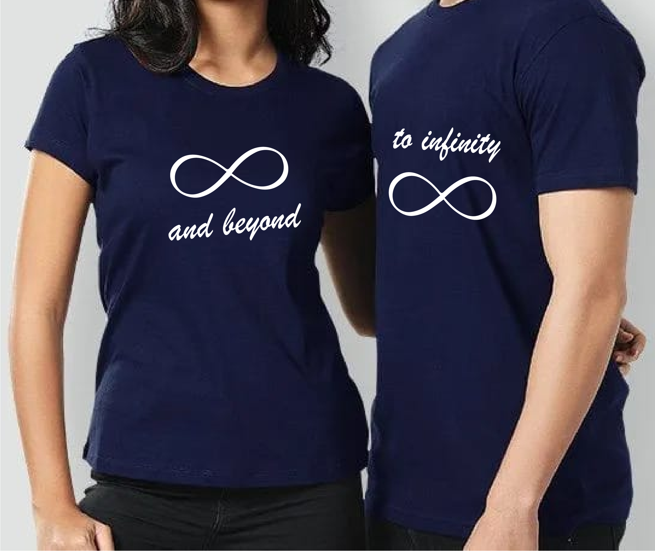 Infinity & Beyond Couple Shirts – Customized Shirts