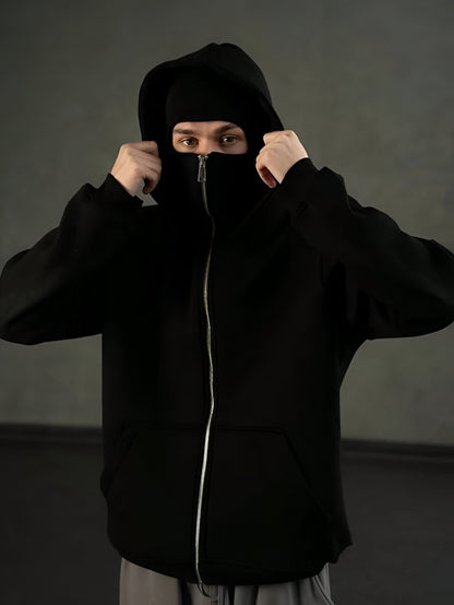 Balaclava Ninja Zipper Hoodie